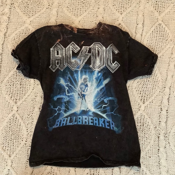AC/DC | Tops | Acdc Ballbreaker Acid Wash Style Graphic Tee | Poshmark